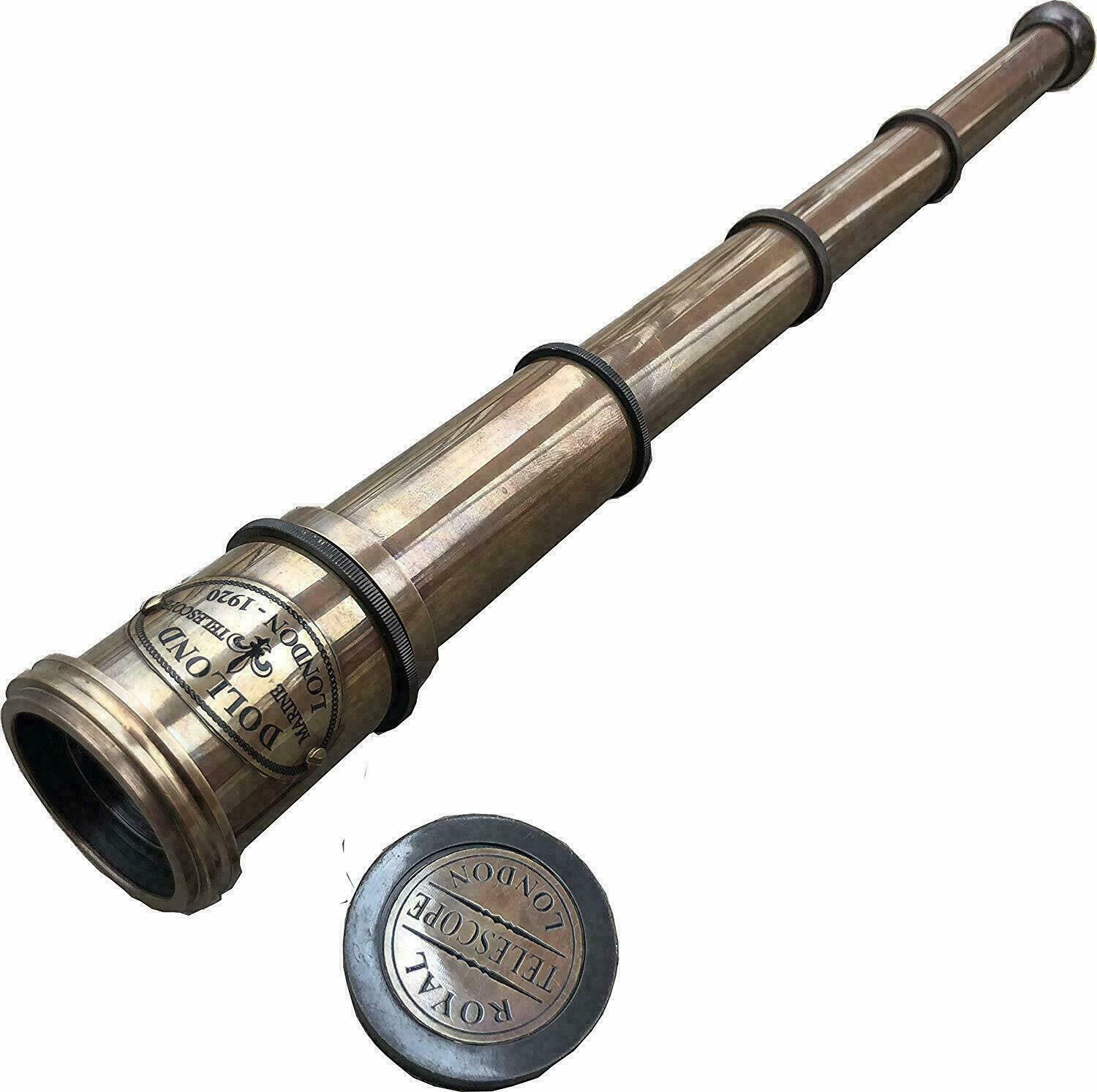 MARITIME TELESCOPE MARINE ANTIQUE BRASS PIRATE SPYGLASS VINTAGE SCOPE HANDMADE - WoodenTwist