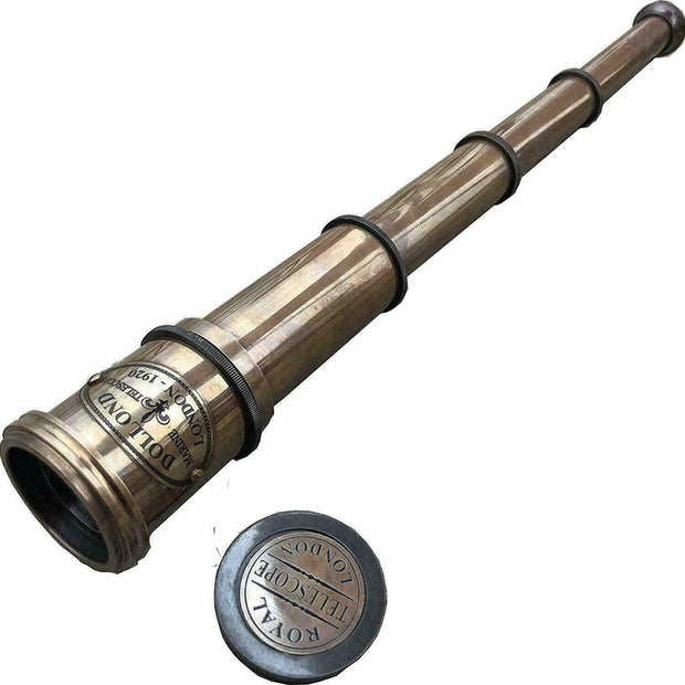 MARITIME TELESCOPE MARINE ANTIQUE BRASS PIRATE SPYGLASS VINTAGE SCOPE HANDMADE - WoodenTwist