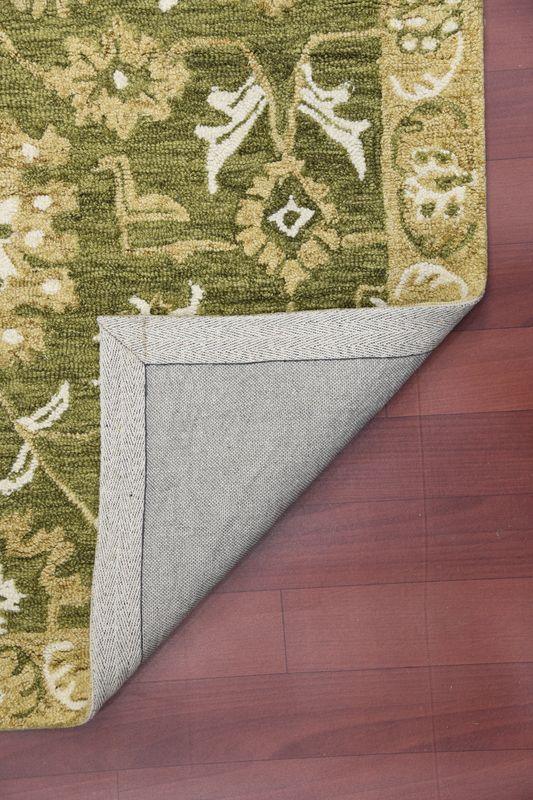 Hand Tufted Romania Olive Green Color Carpet - WoodenTwist