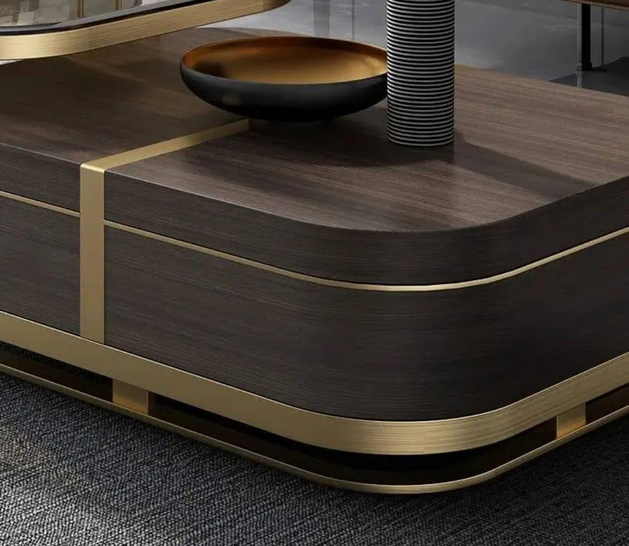 Golden stainless steel finish