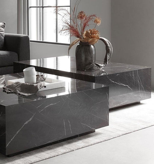 TURIN Coffee Table With Black Marble Finish - WoodenTwist