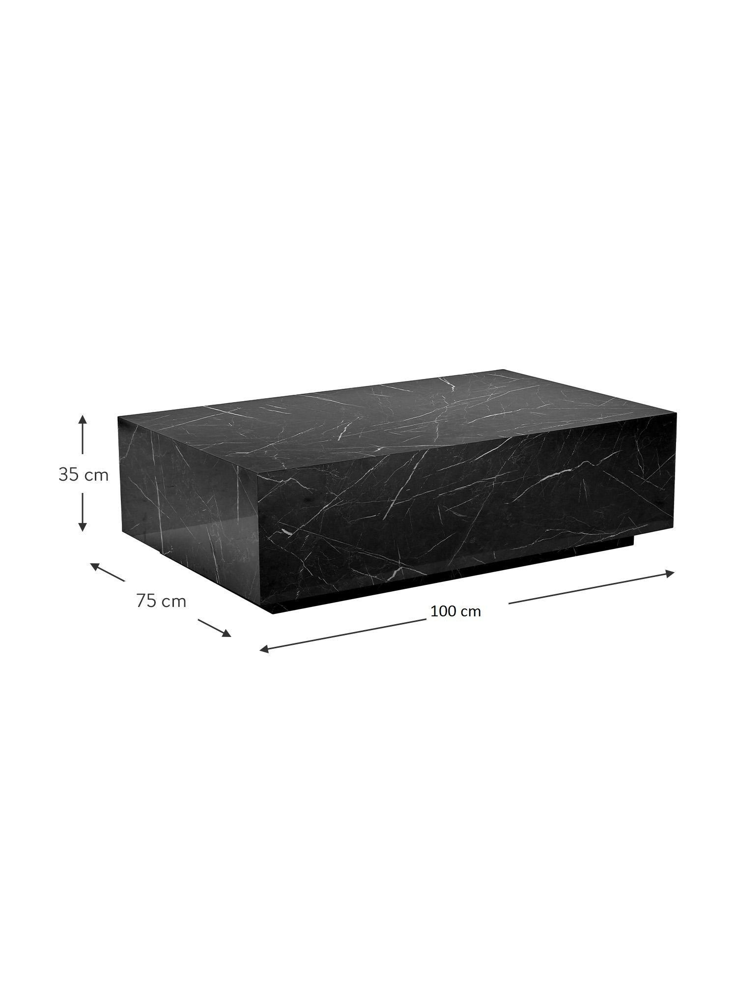 TURIN Coffee Table With Black Marble Finish - WoodenTwist