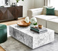 GENOA Coffee Table With WHITE Marble Finish - WoodenTwist