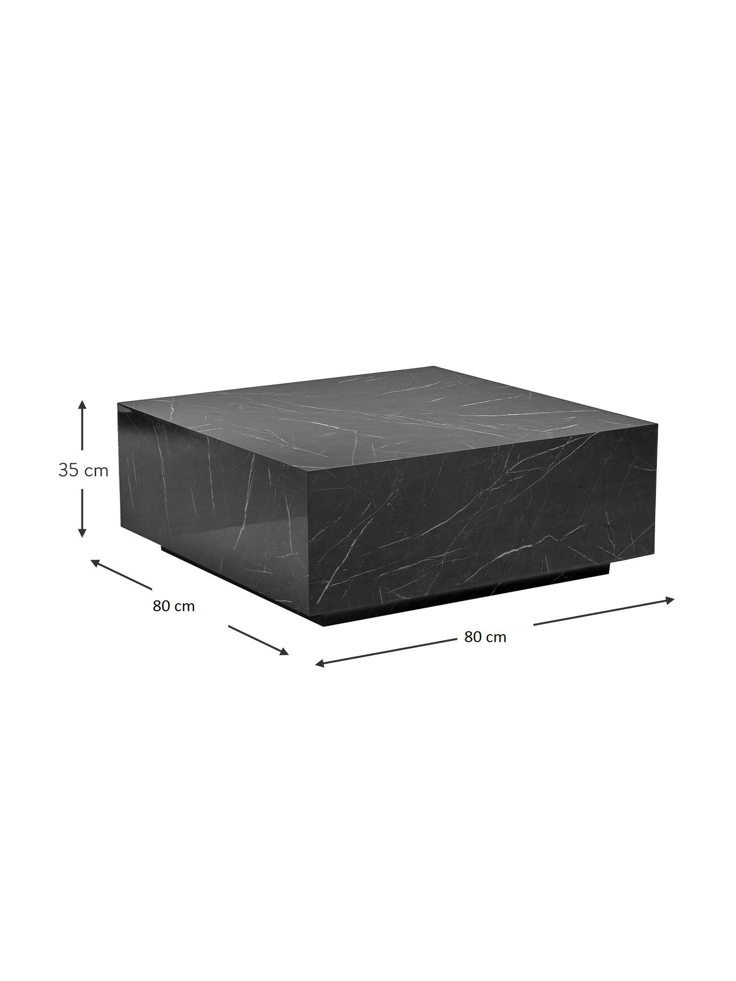 PALERMO Coffee Table With BLACK Marble Finish - WoodenTwist