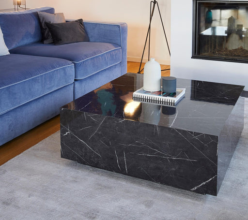 PALERMO Coffee Table With BLACK Marble Finish - WoodenTwist