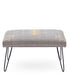 Mango Wood Bench In Cotton Grey Colour With Metal Legs - WoodenTwist