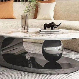Stainless Steel Centre Table - Oval Design