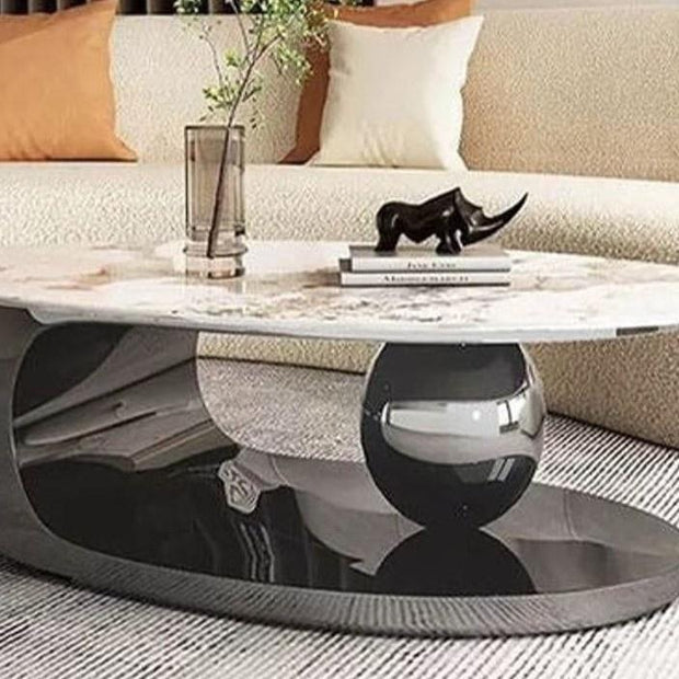 Stainless Steel Centre Table - Oval Design