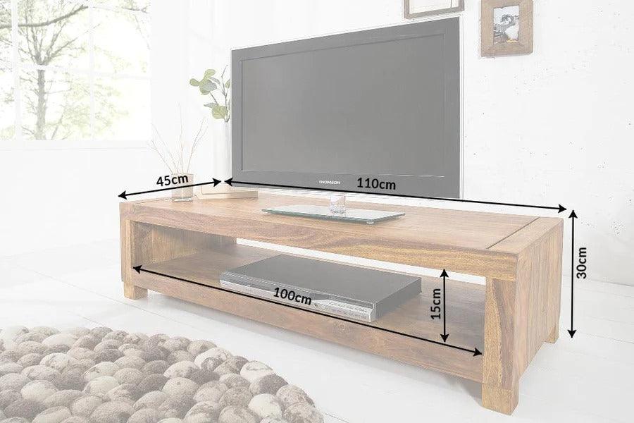 Sheesham Wood Capital Design TV Unit - WoodenTwist