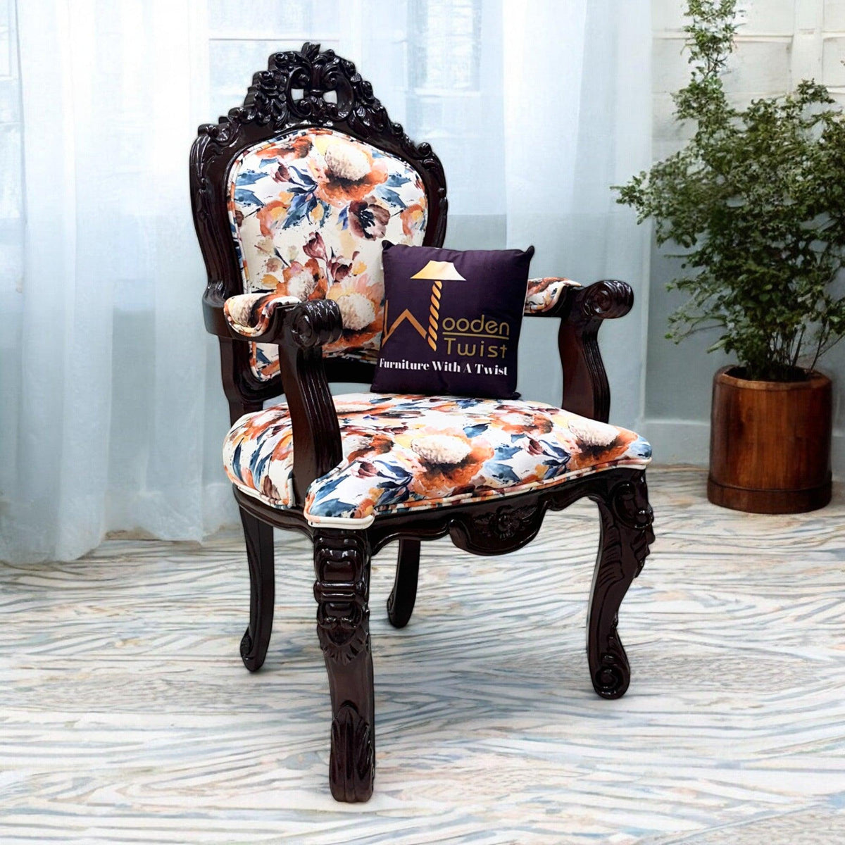 A Hand Carved Victorian Royal Armchair
