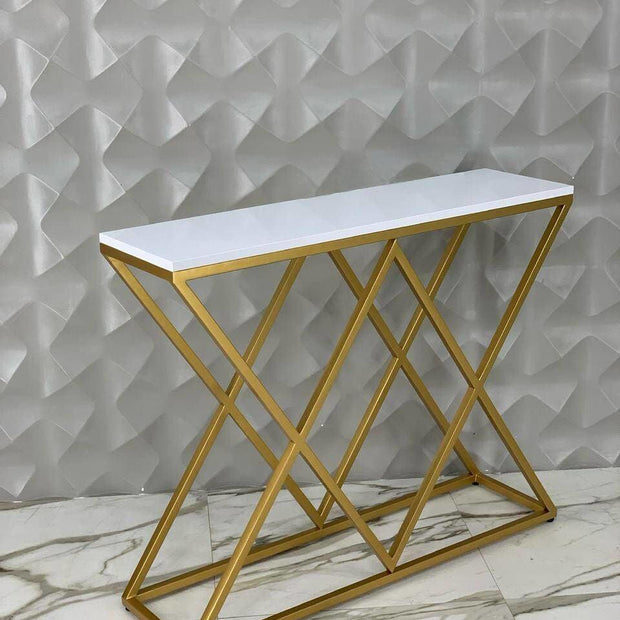 Modern marble top console table