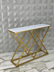 Modern marble top console table