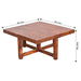 Square Shape Solid Wood Coffee Table with 4 Stools (Jaali) - WoodenTwist