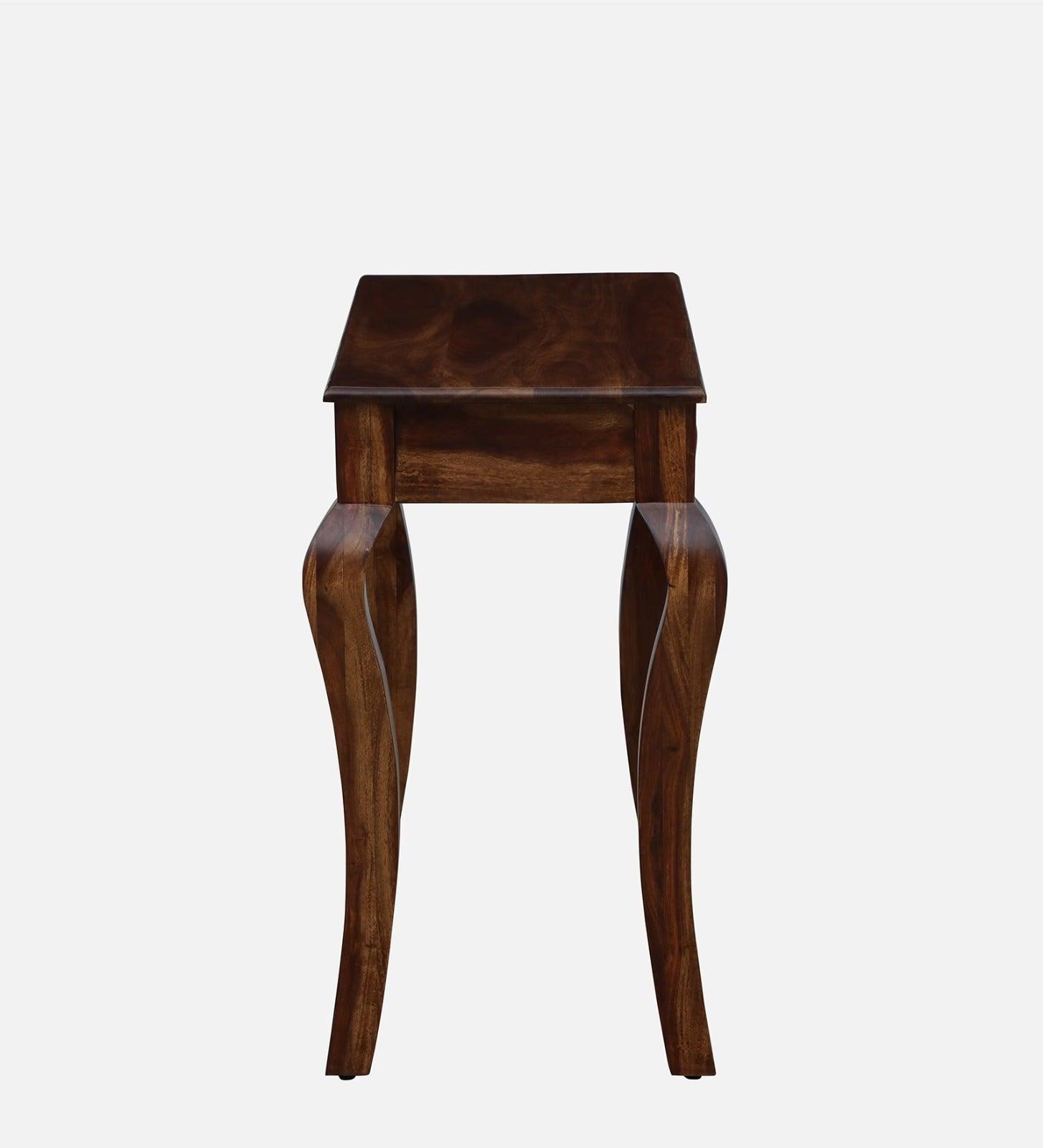 Solid Sheesham Wood Console Table With Curved Legs - WoodenTwist