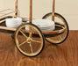 Elegant and Stylish Latvia Golden Bar Cart Trolley 2 Tier - WoodenTwist