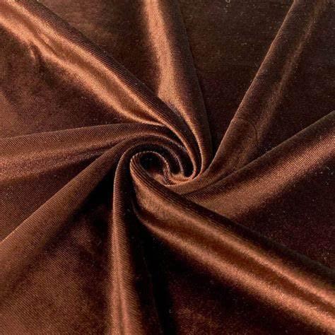 Velours Dark Brown Plain Velvet Fabric