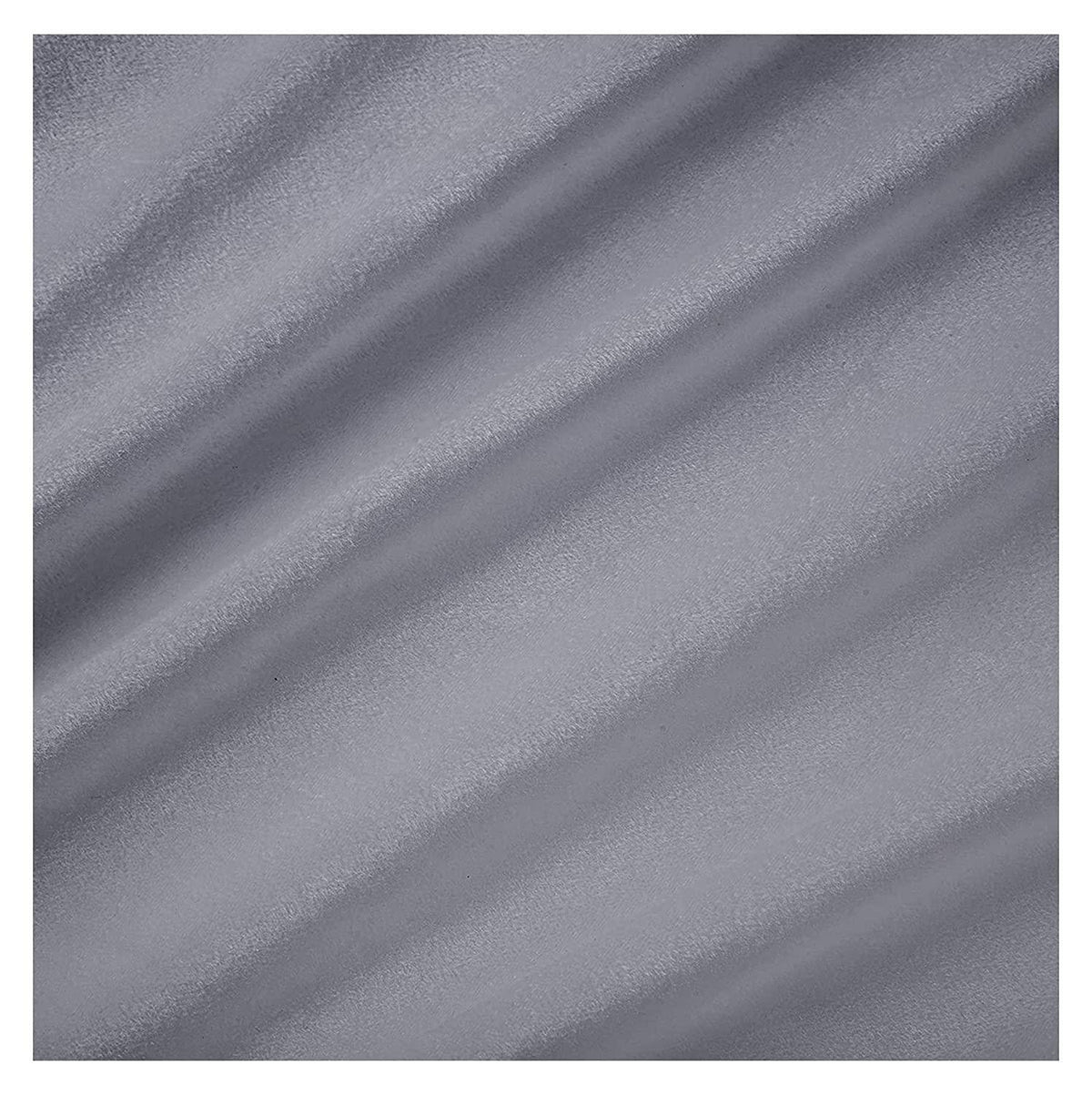 Velours Dark Grey Plain Velvet Fabric