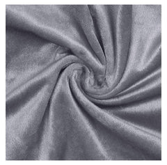 Velours Dark Grey Plain Velvet Fabric - WoodenTwist