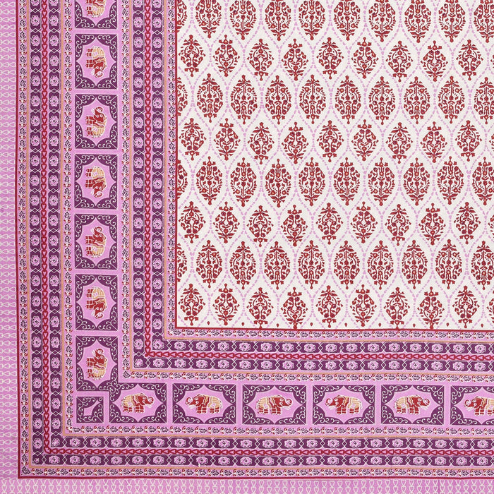 Jaipuri Pure Cotton Double Bedsheet Set
