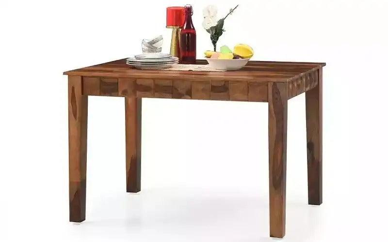 Solid Sheesham Wood Diamond 6 Seater Dining Table - WoodenTwist