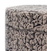 Solid Wood Foot Stool In Cotton Black Colour - WoodenTwist