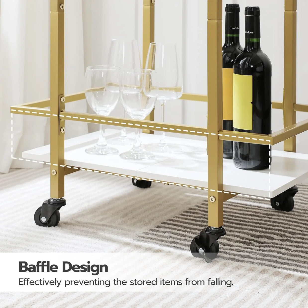 elegant golden metal frame