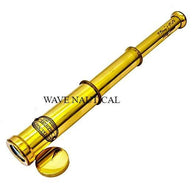 Royal Navy 12 inch Antique Full Brass Telescope with in Wood Box - WoodenTwist