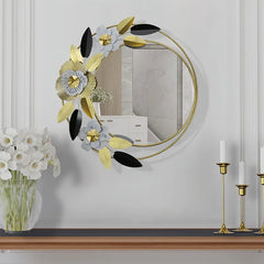 Rose wall mirror modern sunburst mirror