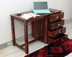 Sheesham Wood Four Drawer Study Table - WoodenTwist