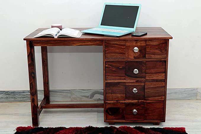 Sheesham Wood Four Drawer Study Table - WoodenTwist