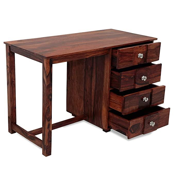 Sheesham Wood Four Drawer Study Table - WoodenTwist