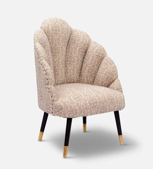 Mango Wood Peacock Chair In Cotton Grey Colour - WoodenTwist
