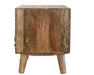 Wooden Twist Nucleus Carved Mango Wood Bedside Table - WoodenTwist