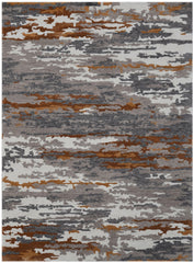 Hand Tufted Abstract Orange Color Carpet - WoodenTwist