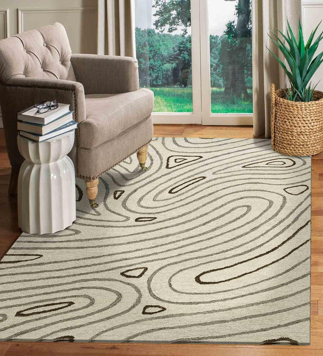 Hand Tufted Canyan Yellowish Color Carpet - WoodenTwist