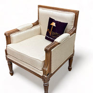 Wooden Twist Lodge Handmade Teak Wood Armchair ( Brown ) - WoodenTwist