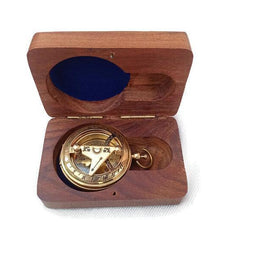 NAUTICAL SUNDIAL BRASS COMPASS VINTAGE ANTIQUE MARITIME NAVIGATION COMPASS GIFT - WoodenTwist