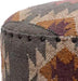 Mango Wood Foot Stool In Cotton Brown Colour - WoodenTwist