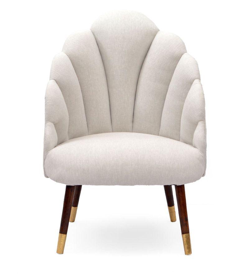 Mango Wood Peacock Chair In Cotton Grey Colour - WoodenTwist