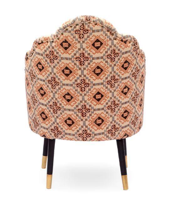 Mango Wood Peacock Chair In Cotton Multicolor Color - WoodenTwist