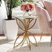 Golden Flower Sofa Side Table. - WoodenTwist