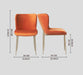 Dining Chair Golden With Orange Fabric Finish - WoodenTwist