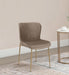 Dining Chair Golden With Grey Fabric Finish - WoodenTwist