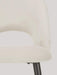 Dining Chair Black Legs With Off White Fabric Finish - WoodenTwist