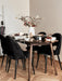 Dining Chair Full Black Fabric Finish - WoodenTwist
