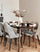 Dining Chair Black Legs With Dark Grey Fabric Finish - WoodenTwist
