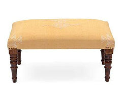 Mango Wood Bench In Cotton Yellow Colour - WoodenTwist