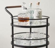 Elegant Black Trolley Cart