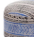 Mango Wood Foot Stool In Cotton Multicolour Colour - WoodenTwist