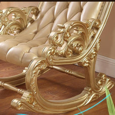 Wooden Rocker with Footrest